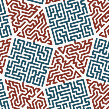 detail view of maze pattern